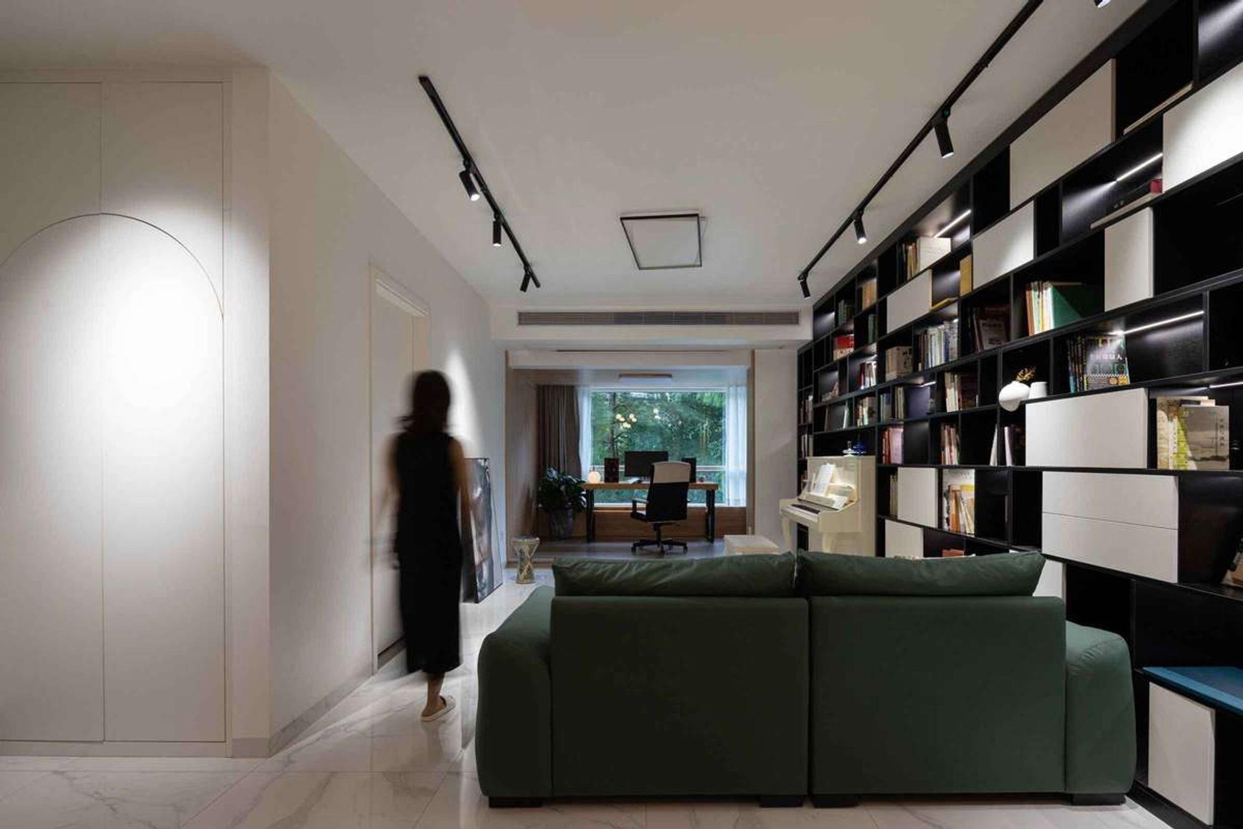 花45万打造150m²婚房，在书香漫溢的家中感受静谧